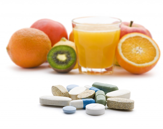 Healthy food, vitamins, and wellness products